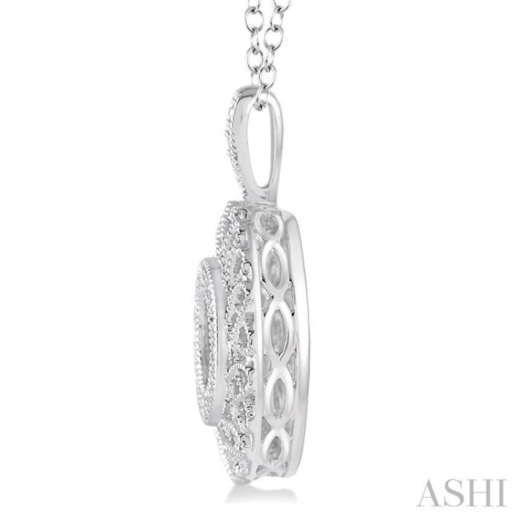 Silver Round Shape Emotion Diamond Fashion Pendant