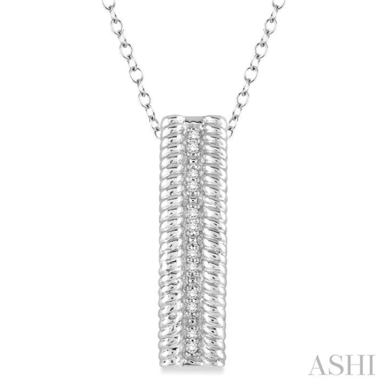 Silver Rope Diamond Pendant