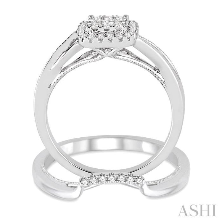 Halo Lovebright Diamond Wedding Set