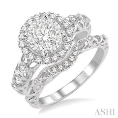 Halo Lovebright Diamond Wedding Set