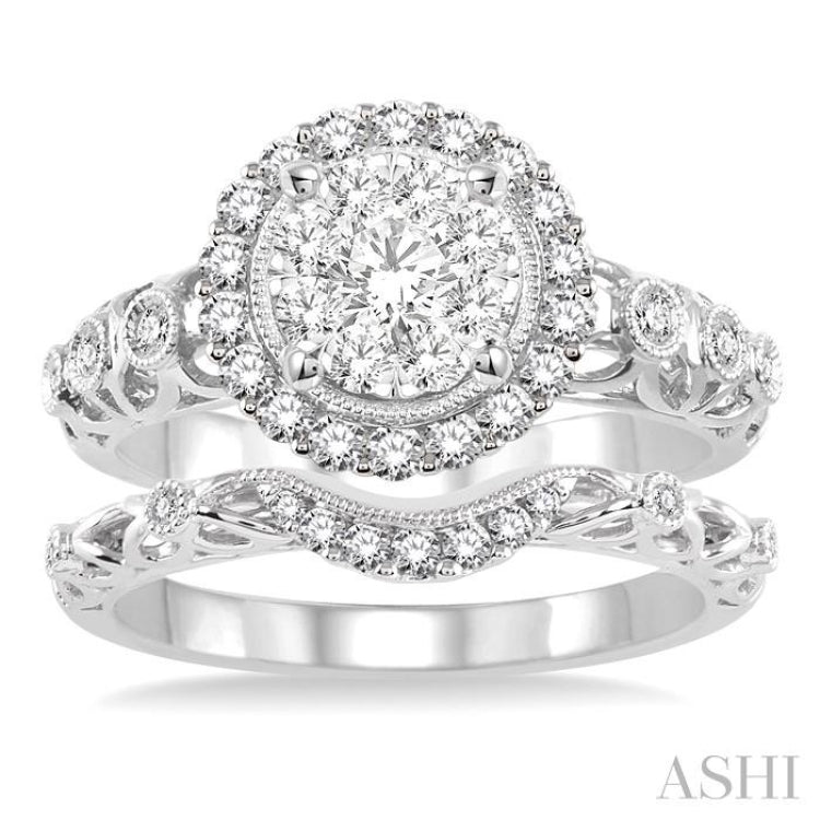 Halo Lovebright Diamond Wedding Set