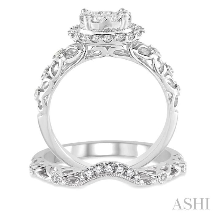 Halo Lovebright Diamond Wedding Set