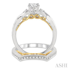 Round Shape Diamond Wedding Set