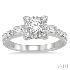 Round Shape Diamond Engagement Ring