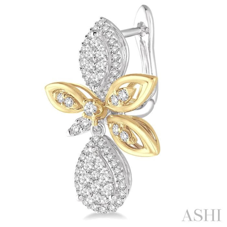 Flower Halo Lovebright Diamond Fashion Earrings