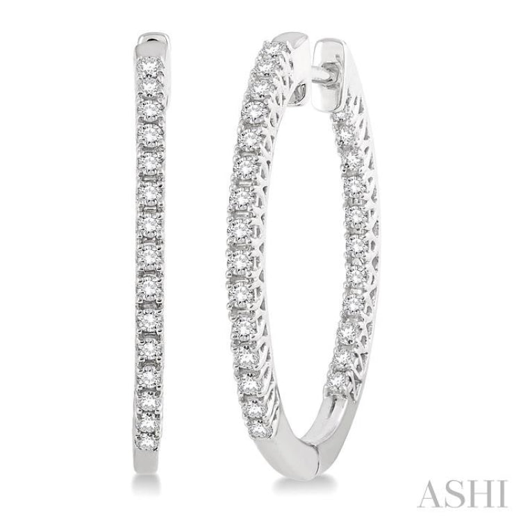 Inside-Out Diamond Hoop Earrings