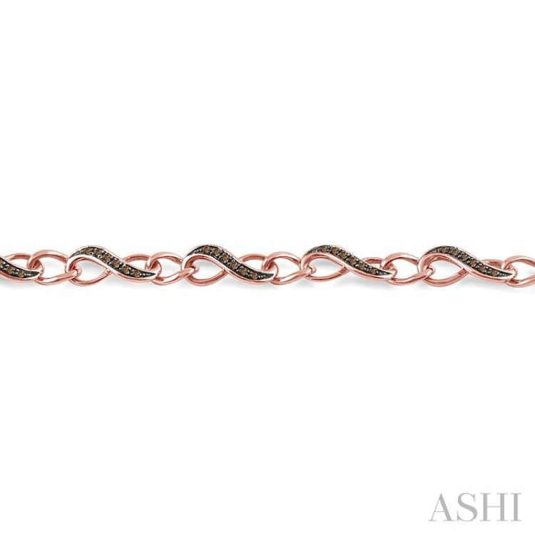 Infinity Champagne Diamond Fashion Bracelet