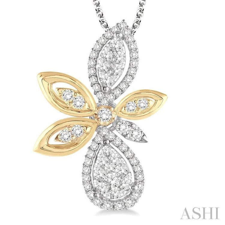 Flower Halo Lovebright Diamond Fashion Pendant