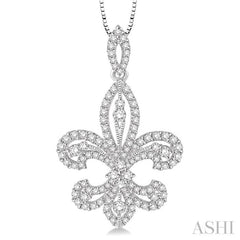 Fleur De Lis Diamond Pendant