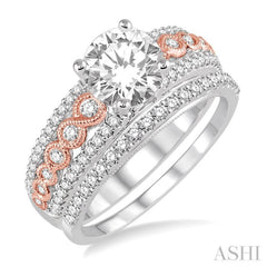 Round Shape Diamond Wedding Set