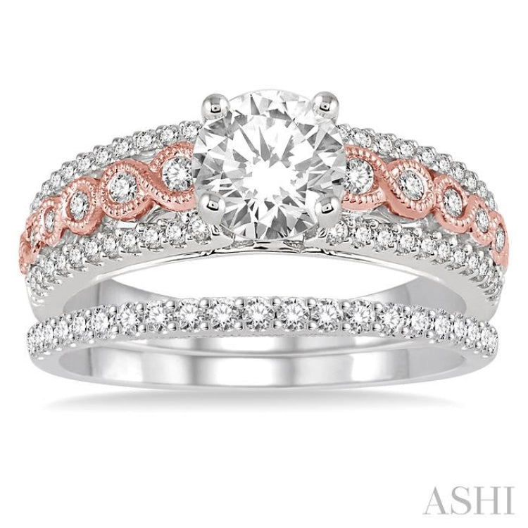 Round Shape Diamond Wedding Set