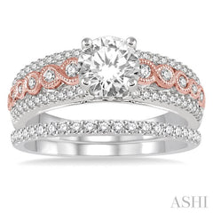 Round Shape Diamond Wedding Set