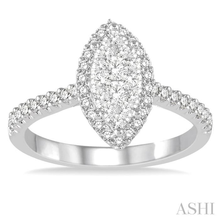 Marquise Shape Halo Lovebright Essential Diamond Ring