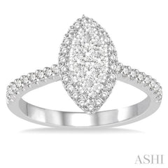 Marquise Shape Halo Lovebright Essential Diamond Ring