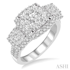 Past Present & Future Halo Lovebright Diamond Engagement Ring