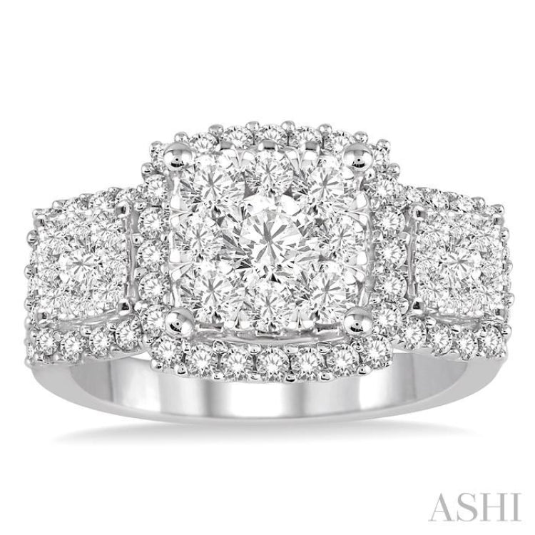 Past Present & Future Halo Lovebright Diamond Engagement Ring