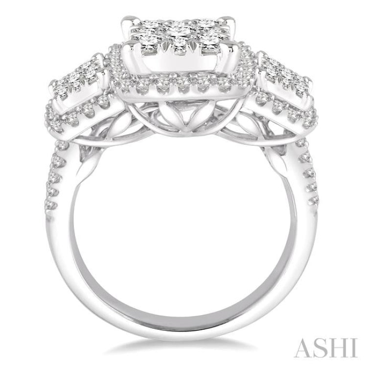 Past Present & Future Halo Lovebright Diamond Engagement Ring