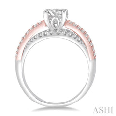 Round Shape Semi-Mount Diamond Engagement Ring