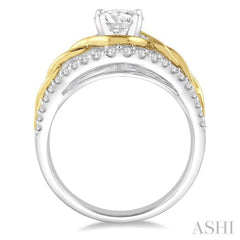 Round Shape Semi-Mount Diamond Engagement Ring