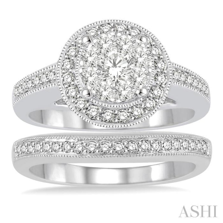 Halo Lovebright Diamond Wedding Set