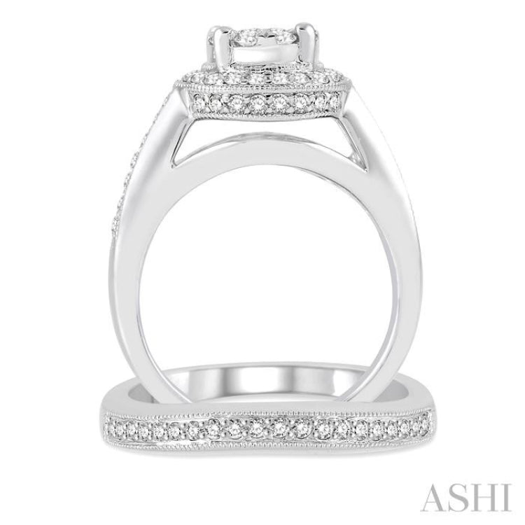 Halo Lovebright Diamond Wedding Set