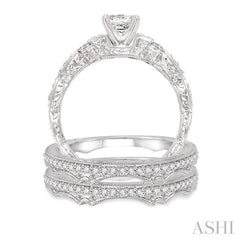 Princess Shape Diamond Wedding Set