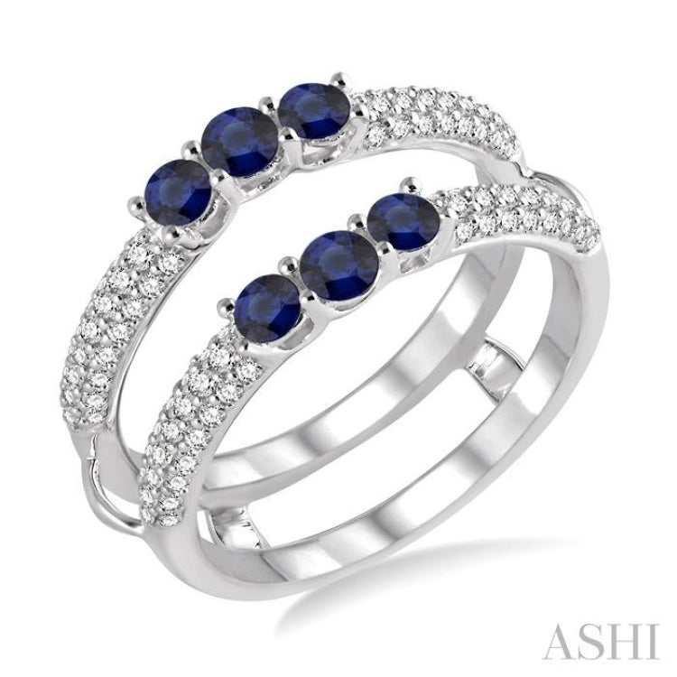 Gemstone & Diamond Insert Ring