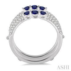 Gemstone & Diamond Insert Ring