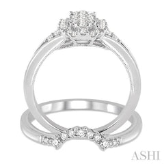 Oval Shape Halo Lovebright Diamond Wedding Set