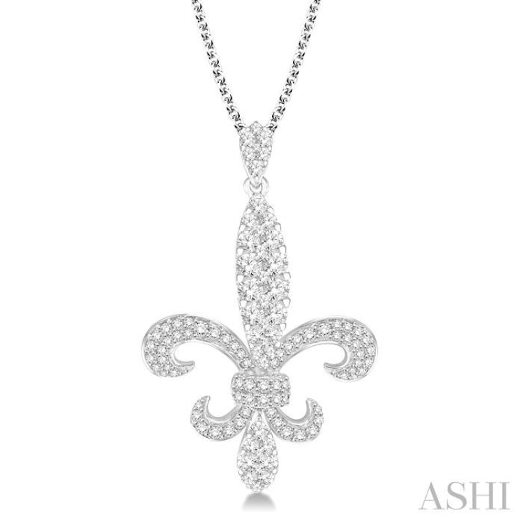 Fleur De Lis Diamond Pendant