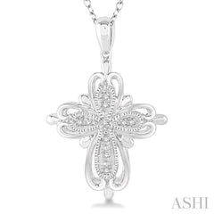 Silver Cross Diamond Fashion Pendant