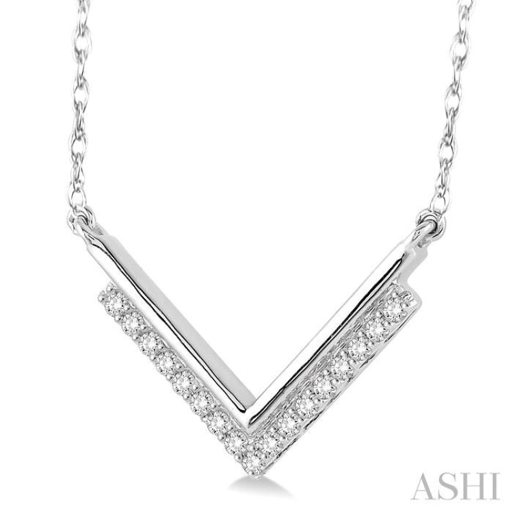 'V' Shape Diamond Pendant