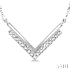 'V' Shape Diamond Pendant