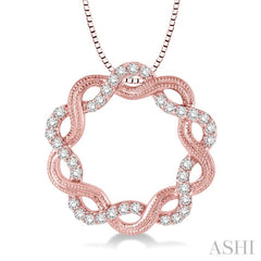 Twisted Circle Diamond Pendant