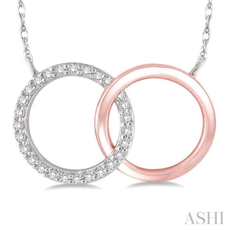 Double Circle Diamond Fashion Pendant