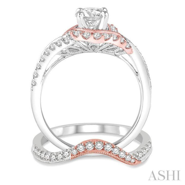 Round Shape Diamond Wedding Set