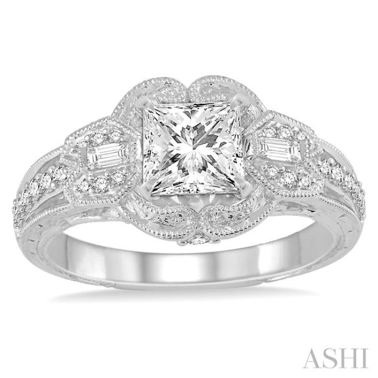 Princess Shape Diamond Engagement Ring