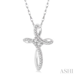 Cross 2 Stone Diamond Fashion Pendant