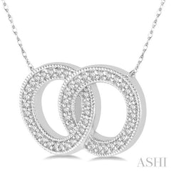 Twin Circle Diamond Pendant