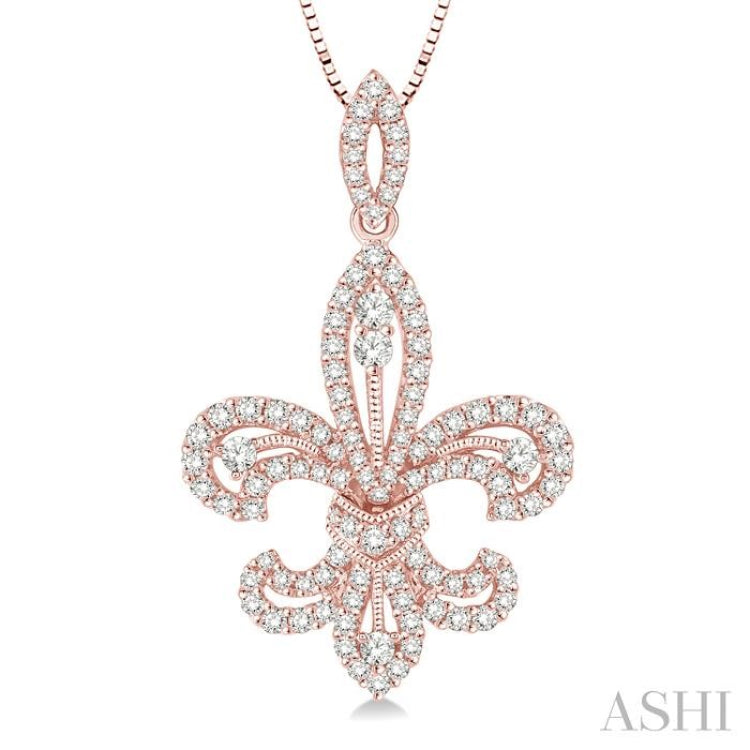 Fleur De Lis Diamond Pendant