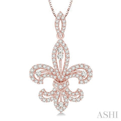 Fleur De Lis Diamond Pendant