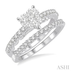 Heart Shape Lovebright Diamond Wedding Set