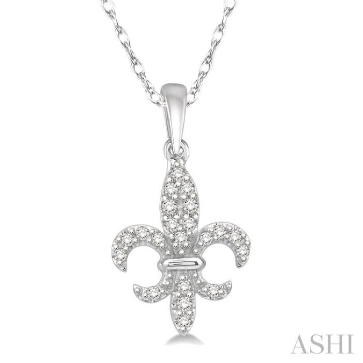 Fleur De Lis Diamond Fashion Pendant