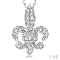 Fleur De Lis Diamond Pendant