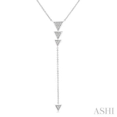 Triangle Diamond Y Necklace