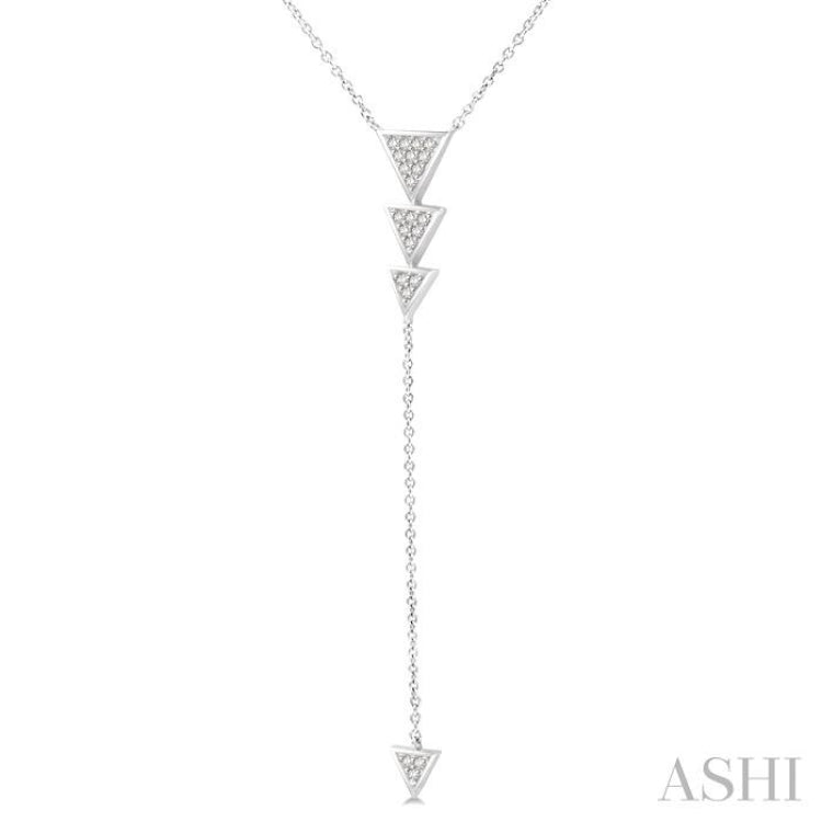 Triangle Diamond Y Necklace