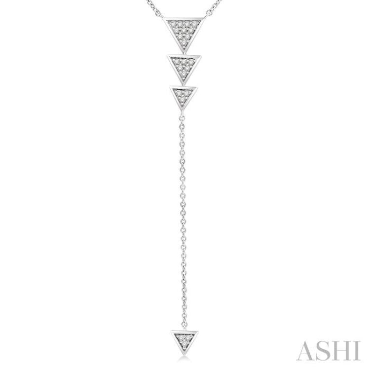 Triangle Diamond Y Necklace