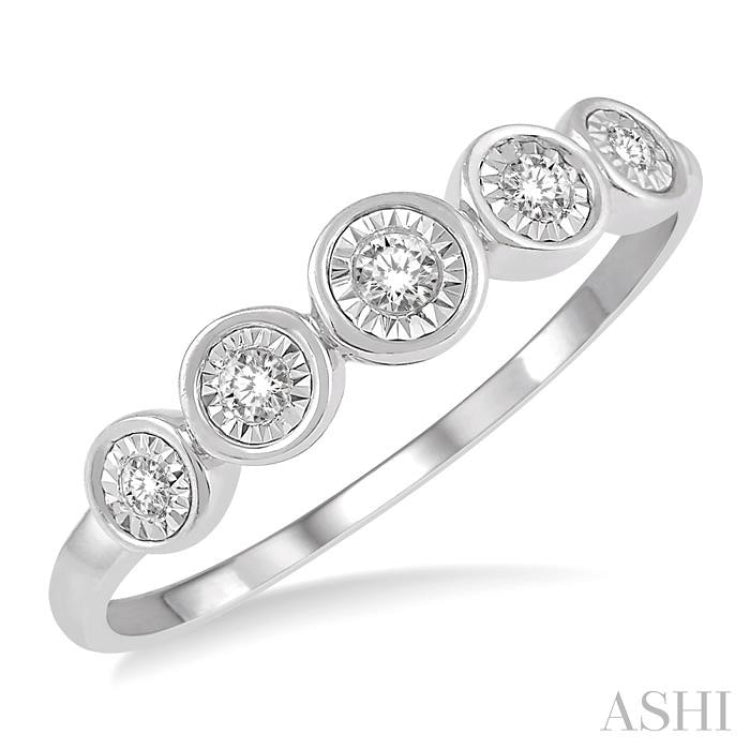 Stackable Round Shape Diamond Promise Ring