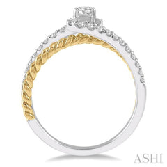 Round Shape Semi-Mount Diamond Engagement Ring