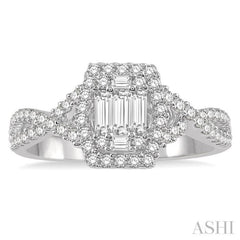 Halo Fusion Diamond Engagement Ring